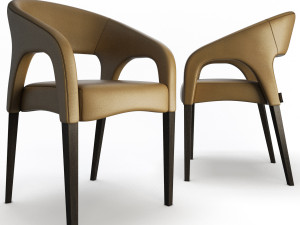 endra chair and armchair 3D 模型