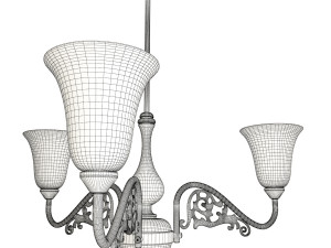 antique brass pendant light 3D Model