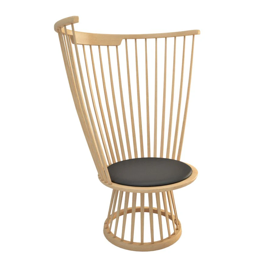 fan chair lounge 3D Model .c4d .max .obj .3ds .fbx .stl .blend 