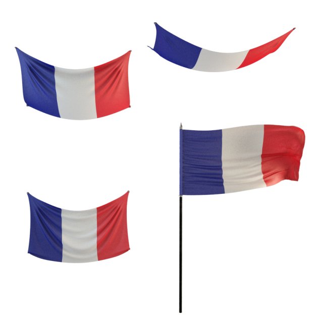 country flags 3D Model .c4d .max .obj .3ds .fbx .stl .blend