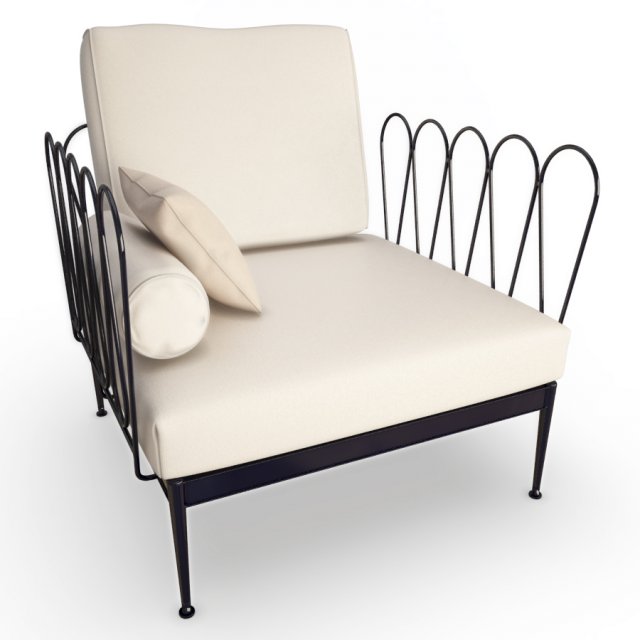 fleur arm chair 3D Model .c4d .max .obj .3ds .fbx .stl .blend 