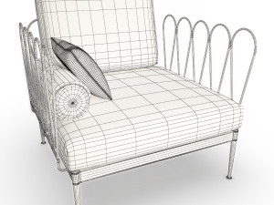 fleur arm chair 3D Model