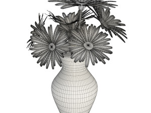bouquet of flowers in vase Modèle 3D