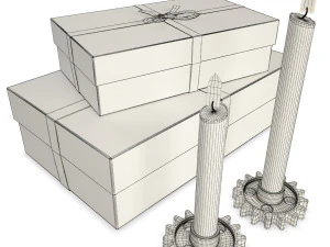 장식적인 물건 3D 모델