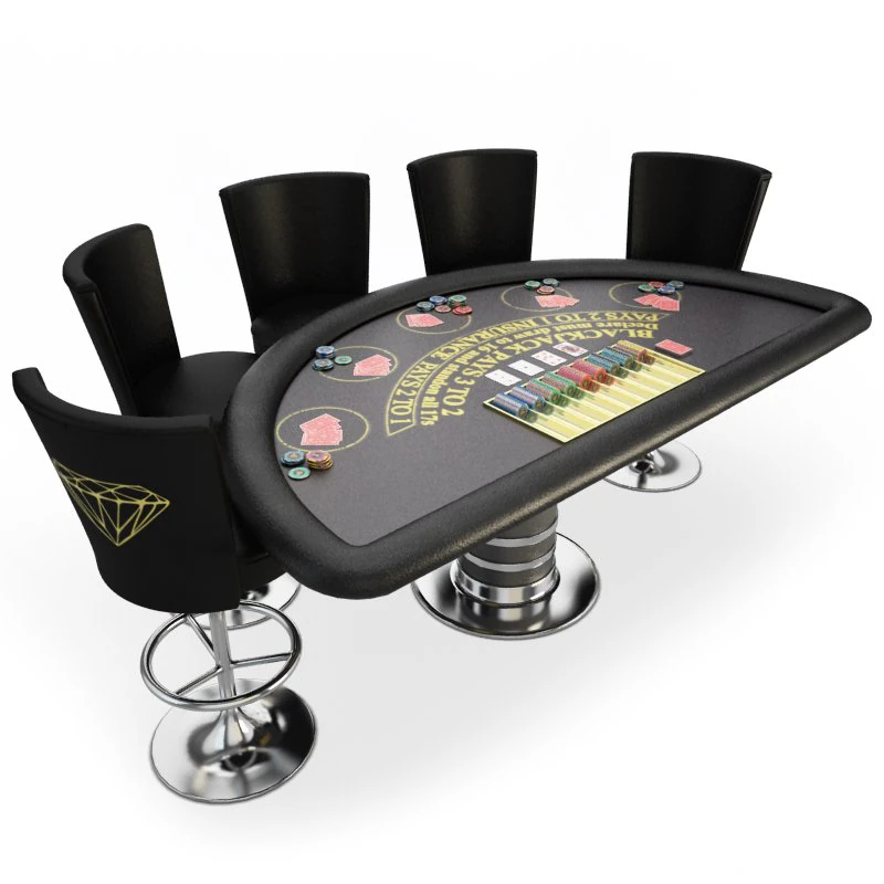 blackjack table casino 3D Model .c4d .max .obj .3ds .fbx .stl .blend 