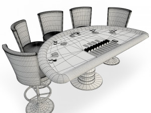 blackjack table casino Model 3D