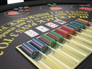 blackjack table casino Model 3D