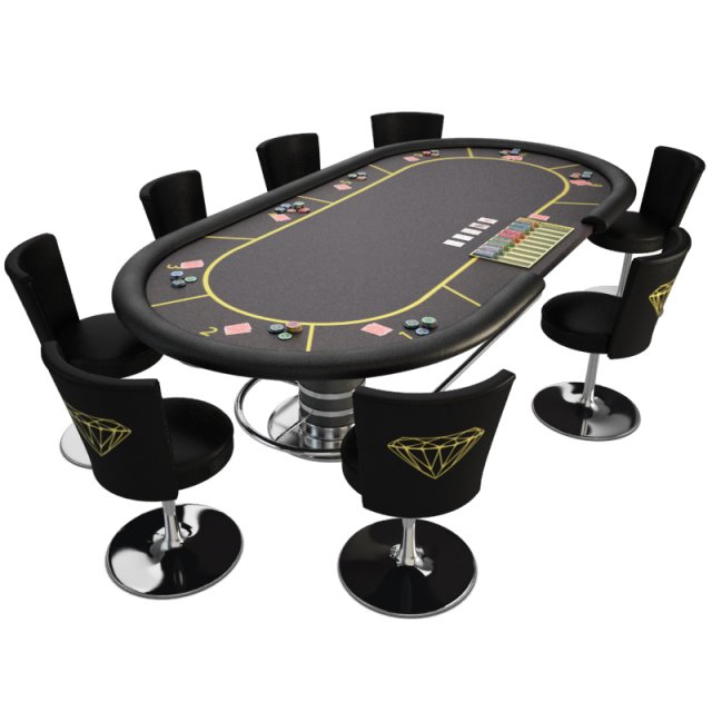 poker table 3D Model in Casino Games 3DExport