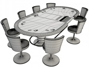 poker table 3D Модель
