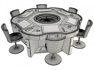 game table - roulette wheel royal crown 3D Model