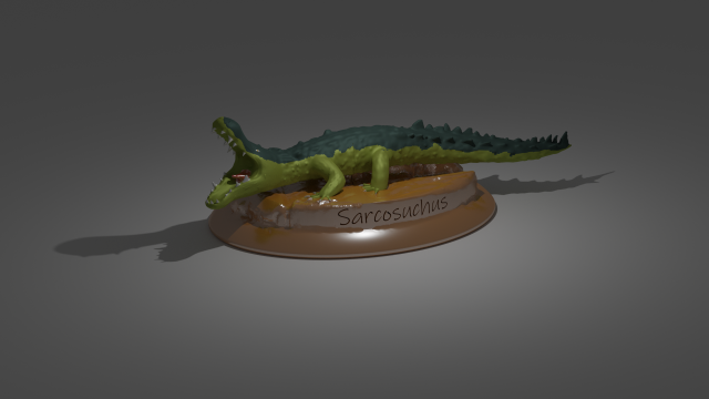 sarcosuchus imperator Modello di stampa 3D .c4d .max .obj .3ds .fbx .stl .blend 