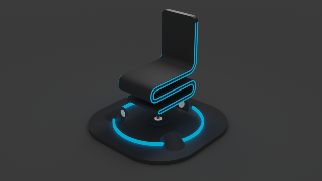 futuristic mag-lev chair 3Dプリントモデル .c4d .max .obj .3ds .fbx .stl .blend 