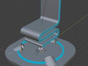futuristic mag-lev chair 3Dプリントモデル