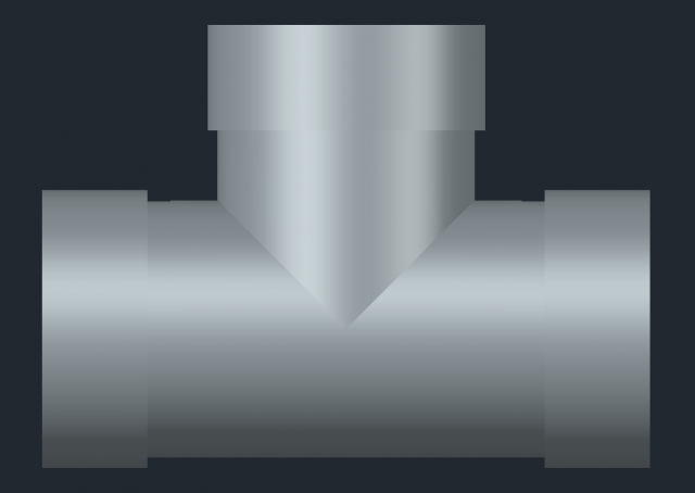 tee pipe 3D 프린트 모델 .c4d .max .obj .3ds .fbx .stl .blend 