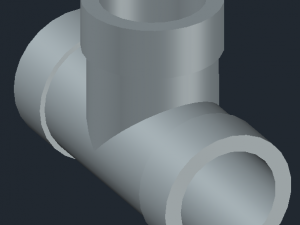 tee pipe 3D 프린트 모델
