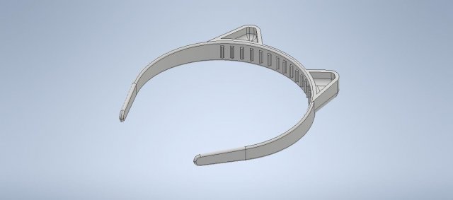 cat ears diadem 3D प्रिंट मॉडल .c4d .max .obj .3ds .fbx .stl .blend 