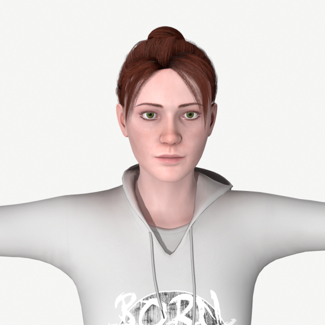 young woman rigged - 3D 모델 .c4d .max .obj .3ds .fbx .stl .blend 