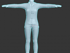 young woman rigged - 3D 모델