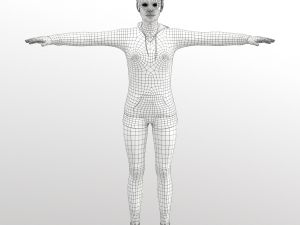 young woman rigged - 3D 모델