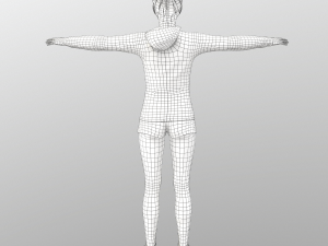 young woman rigged - 3D 모델