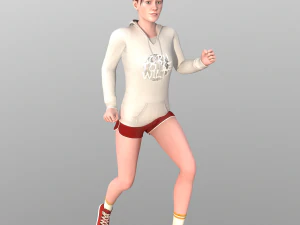 young woman rigged - 3D Model