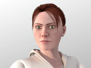 young woman rigged - 3D Model