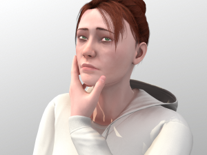 young woman rigged - 3D 모델