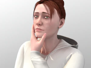 young woman rigged - 3D Model