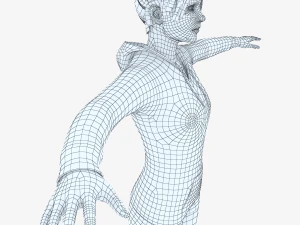 young woman rigged - 3D Model