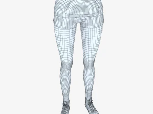 young woman rigged - 3D Model