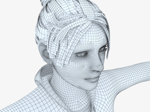 young woman rigged - 3D 모델