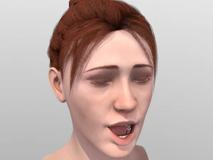 young woman rigged - 3D Model