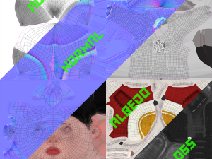 young woman rigged - 3D 모델