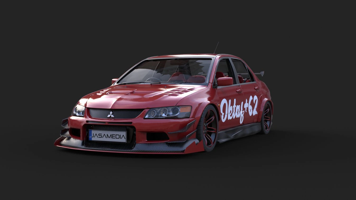 mitsubishi evo 9 modification 3D Model .c4d .max .obj .3ds .fbx .stl .blend 