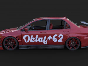 mitsubishi evo 9 modification 3D Model