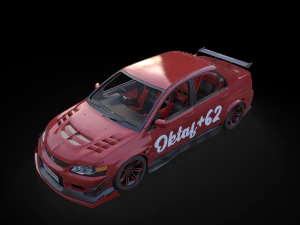 mitsubishi evo 9 modification 3D Model