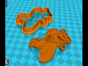 stl файл формочка для печенья самолета для печати на 3d принтере 3d модель для печати 3D Принт Модель