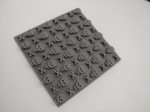 stl file fondant the skull embosser cutter icing embossing mold 3d print model Modèles 3D en vedette