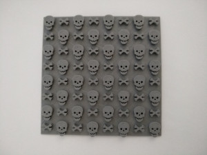 stl file fondant the skull embosser cutter icing embossing mold 3d print model Modèles 3D en vedette