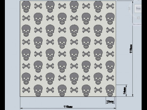 stl file fondant the skull embosser cutter icing embossing mold 3d print model Modèles 3D en vedette