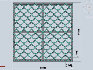 stl file fondant fish scales cutter icing embossing molds 3d print model 3D Print Model