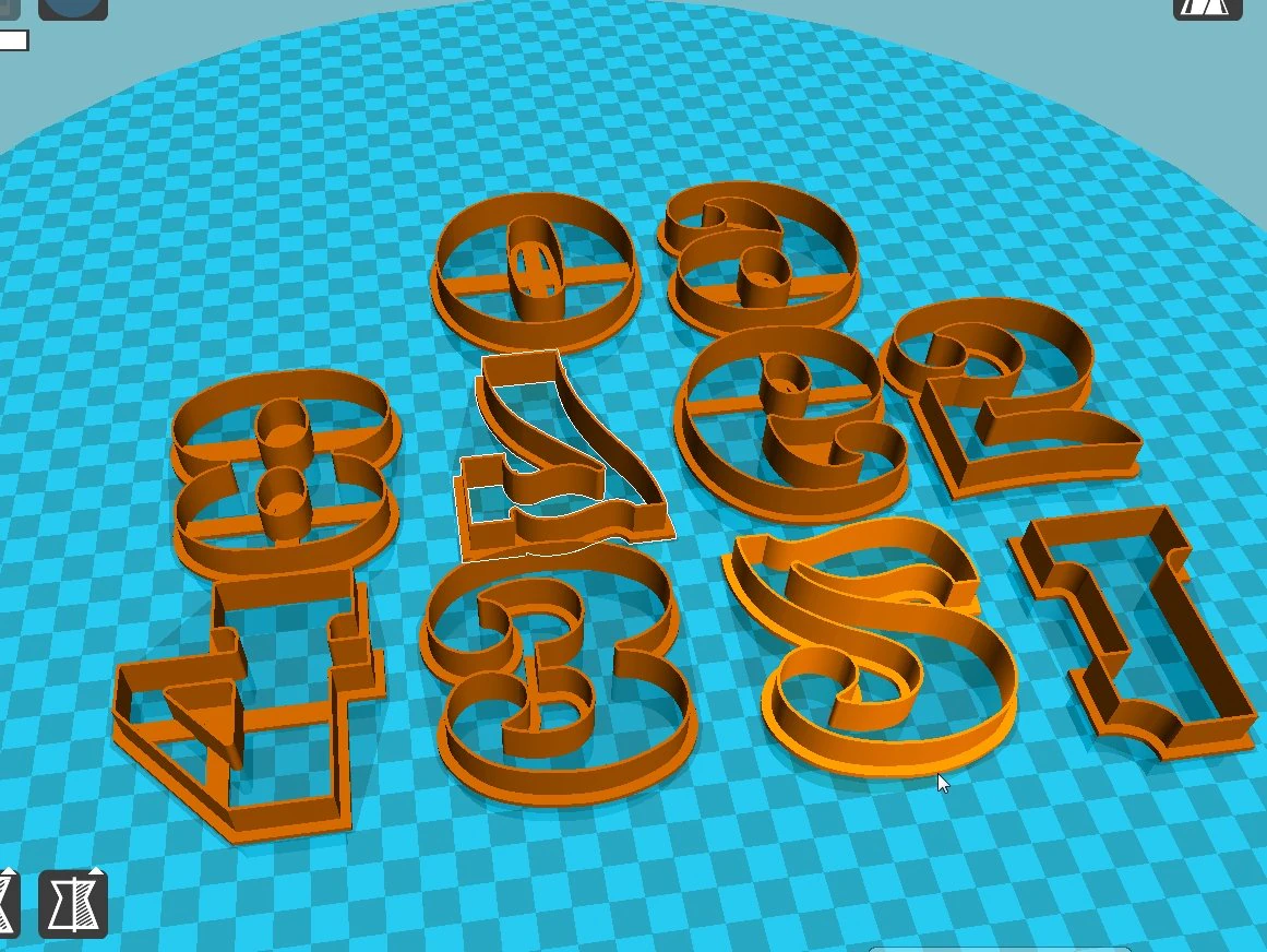 set stl file numbers -cookie cutter 3d print model 3D Print Model .c4d .max .obj .3ds .fbx .stl .blend
