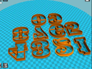 atur nomor file stl -pemotong kue model cetak 3d Model Cetak 3D