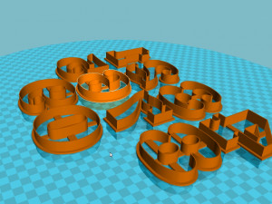 set stl file numbers -cookie cutter 3d print model Model Cetak 3D