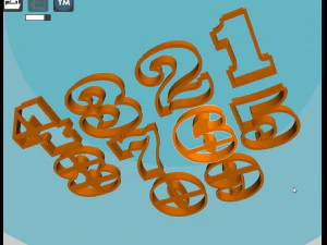 set stl file numbers -cookie cutter 3d print model 3D Print Model