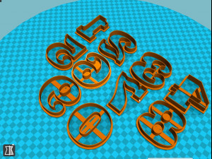 set stl file numbers -cookie cutter 3d print model Model Cetak 3D