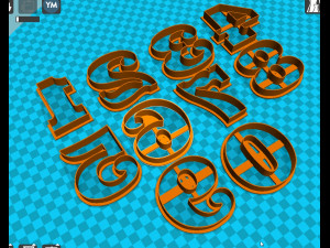 set stl file numbers -cookie cutter 3d print model Model Cetak 3D