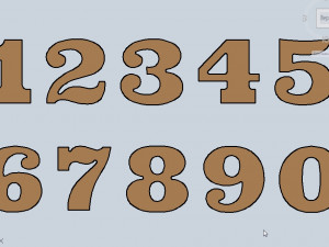 set stl file numbers -cookie cutter 3d print model Model Cetak 3D