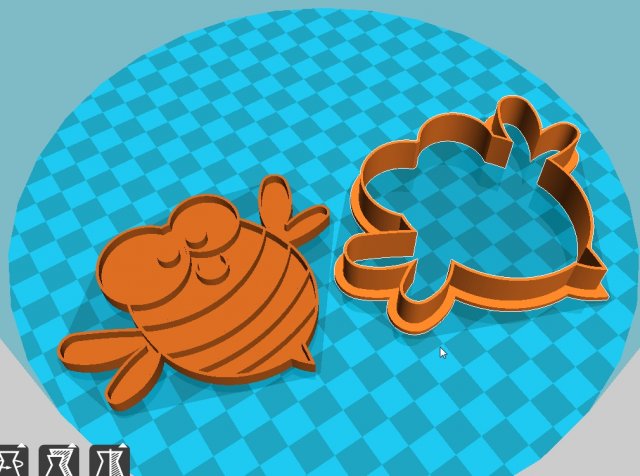stl file bee cookie cutter for printing on 3d printer 3D 打印模型 .c4d .max .obj .3ds .fbx .stl .blend