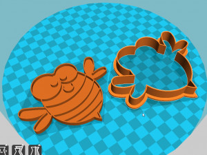 stl file bee cookie cutter for printing on 3d printer 3D 프린트 모델